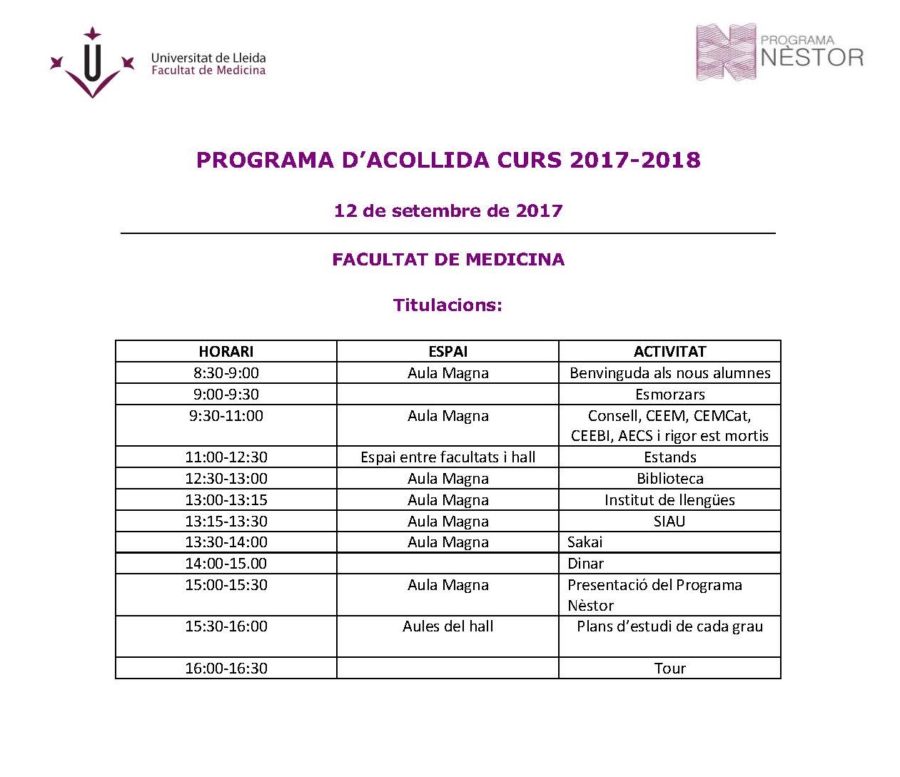 Jornada acollina 2017-18