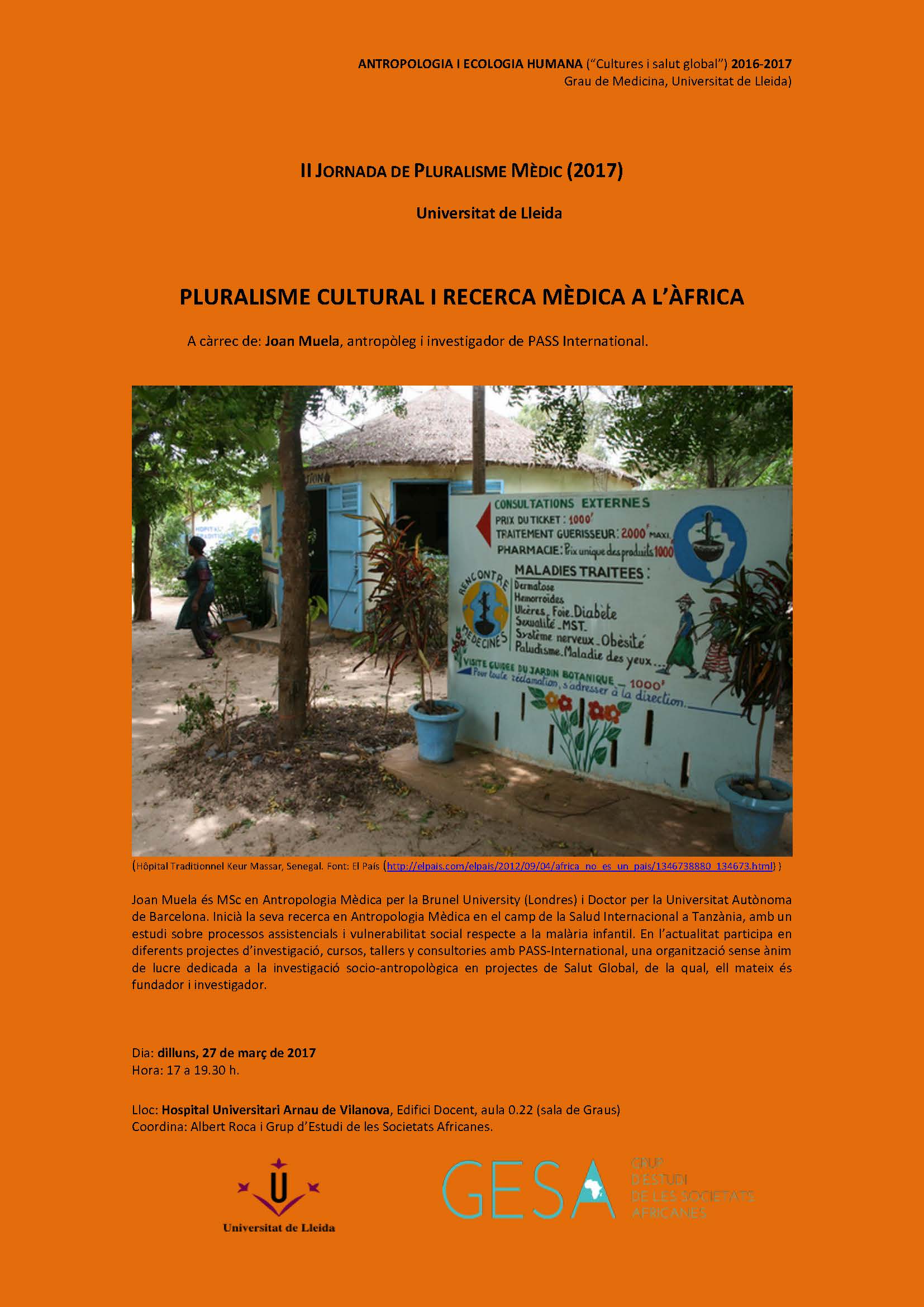 EH 16-17 sem 7 II Jornada de Pluralismo Médico Joan Muela cartell-2