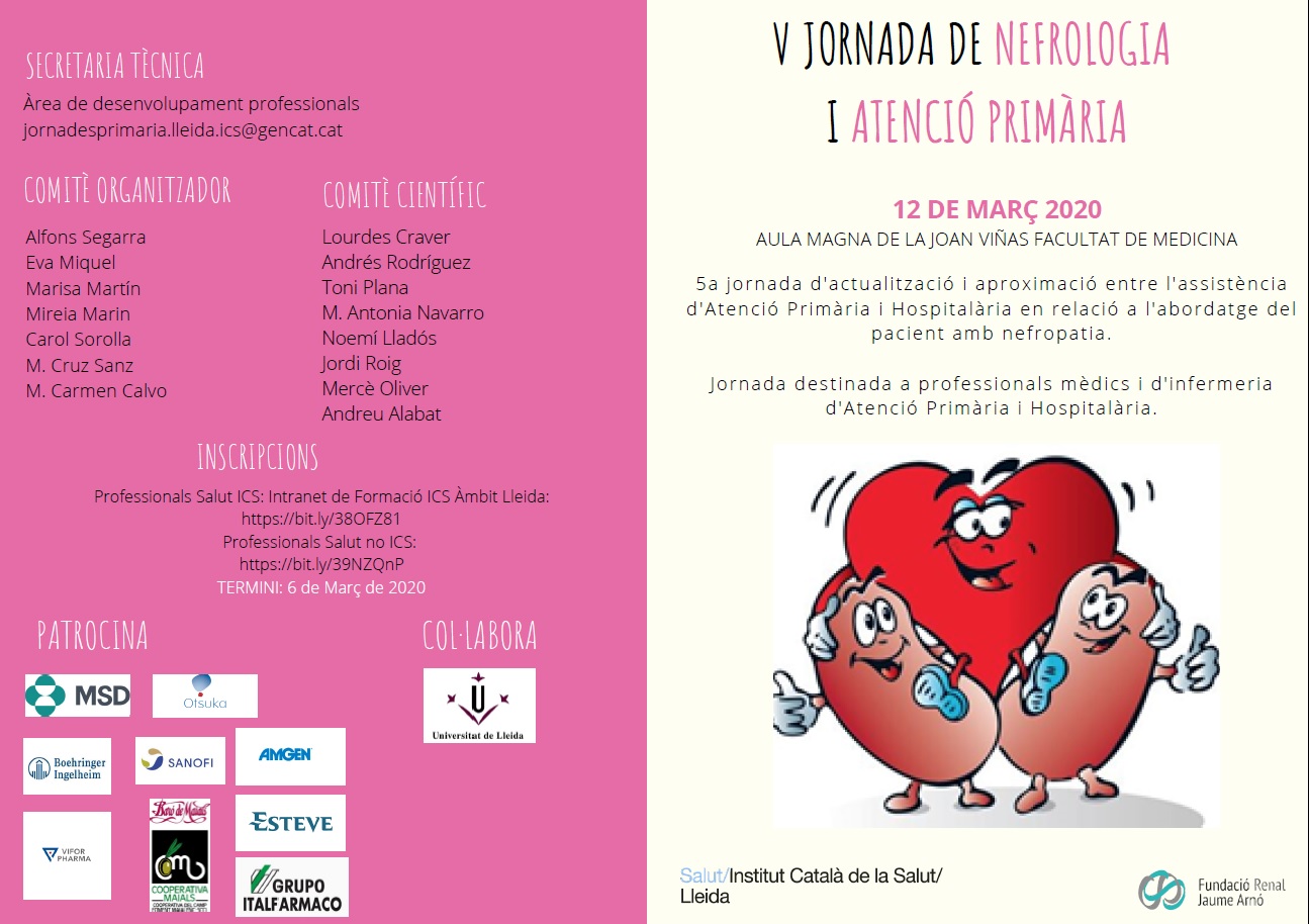 V JORNADA DE NEFROLOGIA I ATENCIÓ PRIMÀRIA